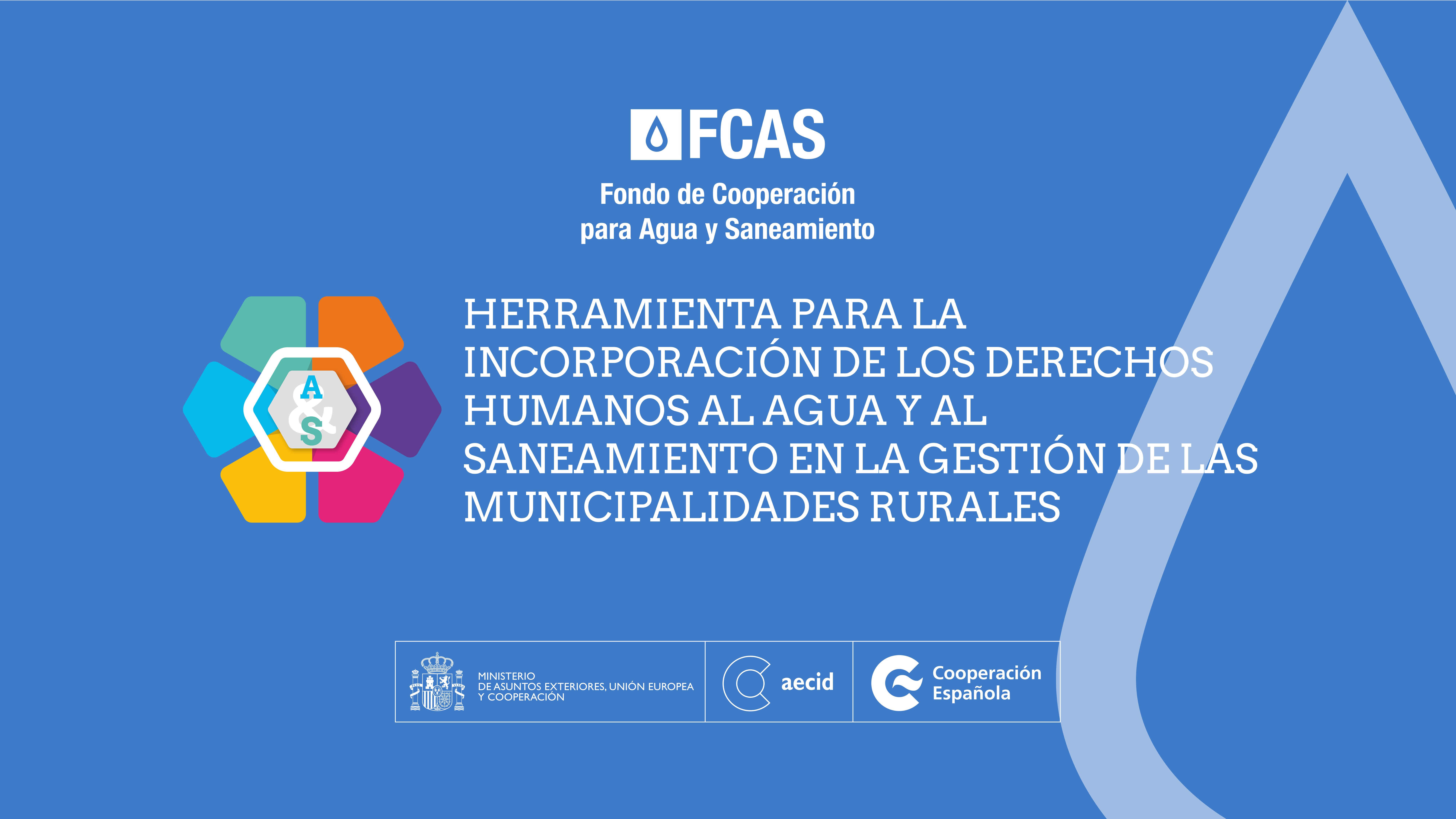 Cartel promocional de Herramienta para la incorporación de los derechos humanos al agua y al saneamiento en la gestión municipal